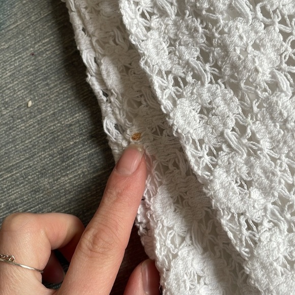 A New Day White Lace Eyelet Boho Halter Midi Dress - Picture 9 of 13